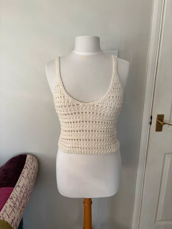 Zara New Zara cream crochet top - size M UK 10