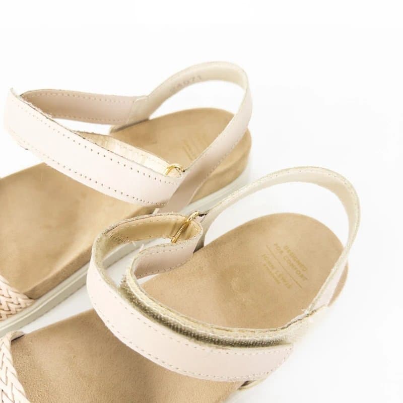John Lewis John Lewis Lucie Comfort Sandals UK 8 NEW Neutral Pink Beige Leather RRP £75