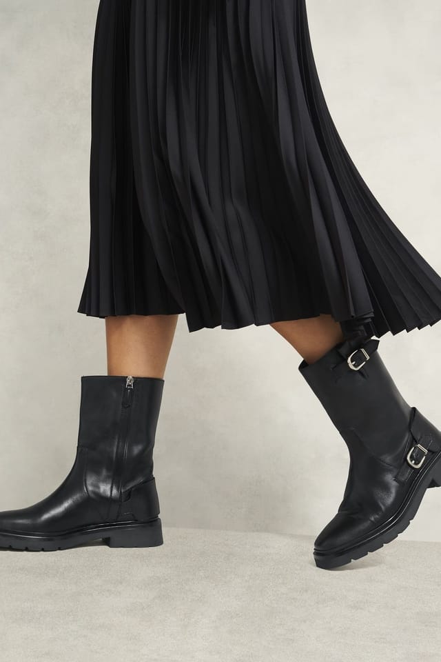Hobbs London Hobbs London Women's Kassandra Biker Boot in Black - 3
