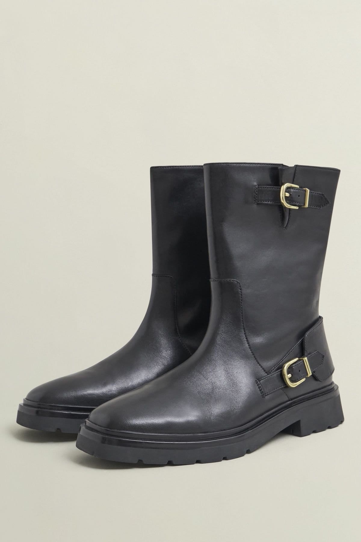 Hobbs London Hobbs London Women's Kassandra Biker Boot in Black - 4