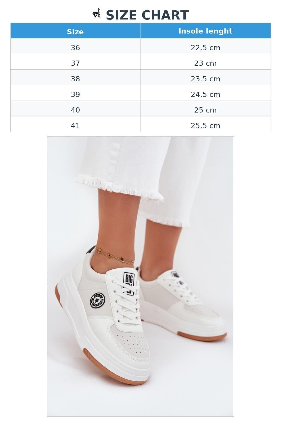 Love Lace Love Lace Women's Big Star Sport Sneakers with HIPOLY Insole Textile in White - 4