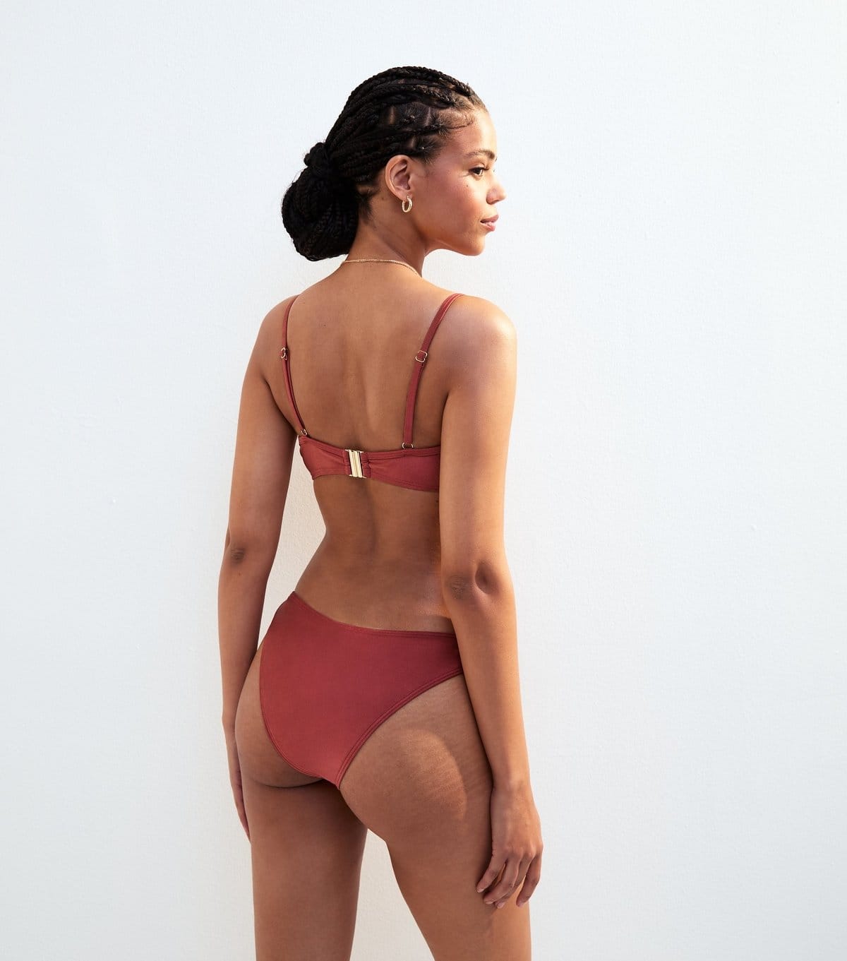 New Look Women's Deep Pink Flower Detail Bikini Bottoms New Look - 4