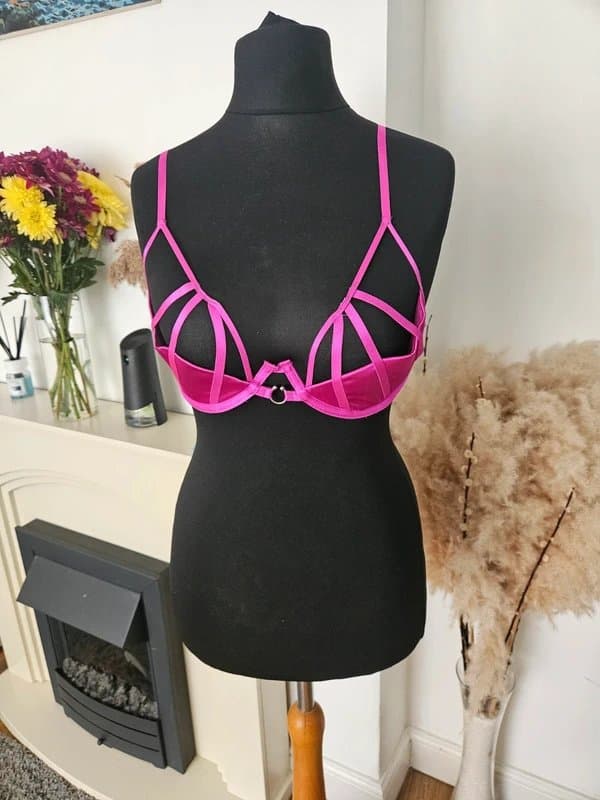 ASOS Asos sammy satin cutout underwire bra with d-ring