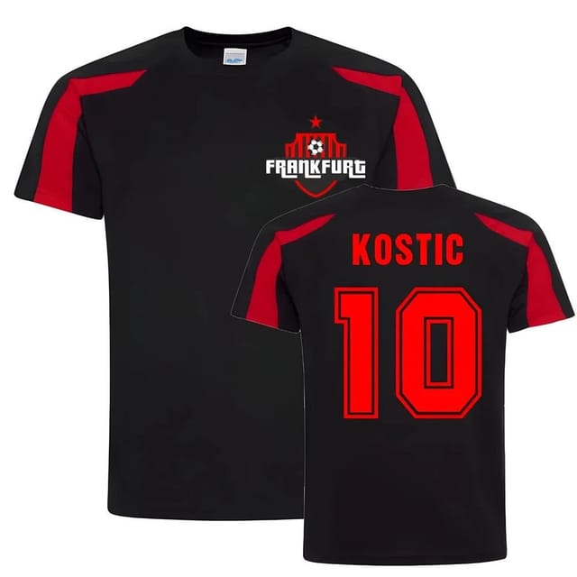 Eintracht Frankfurt Eintracht Frankfurt Men's Filip Kostic Frankfurt Sports Training Jersey in Black - 2