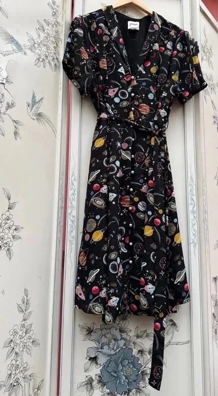 Joanie RARE!Rrp£75!Joanie Space Planet Dress Birthday Cinema Sightseeing Everyday Statement 16