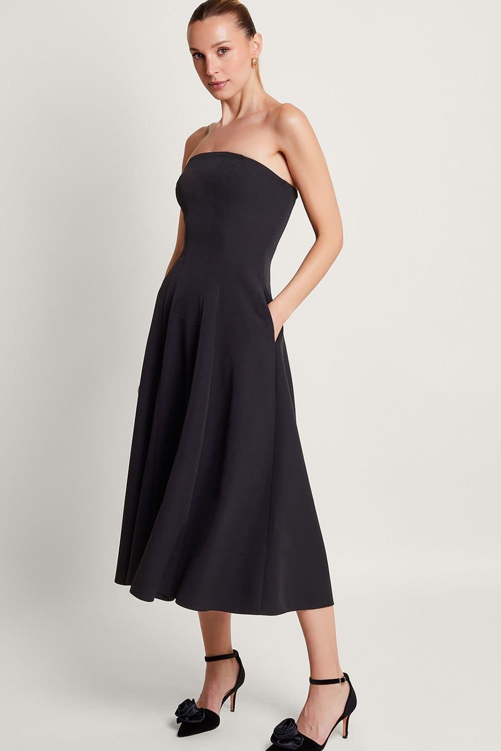 Monsoon Monsoon Black Bandeau Dress