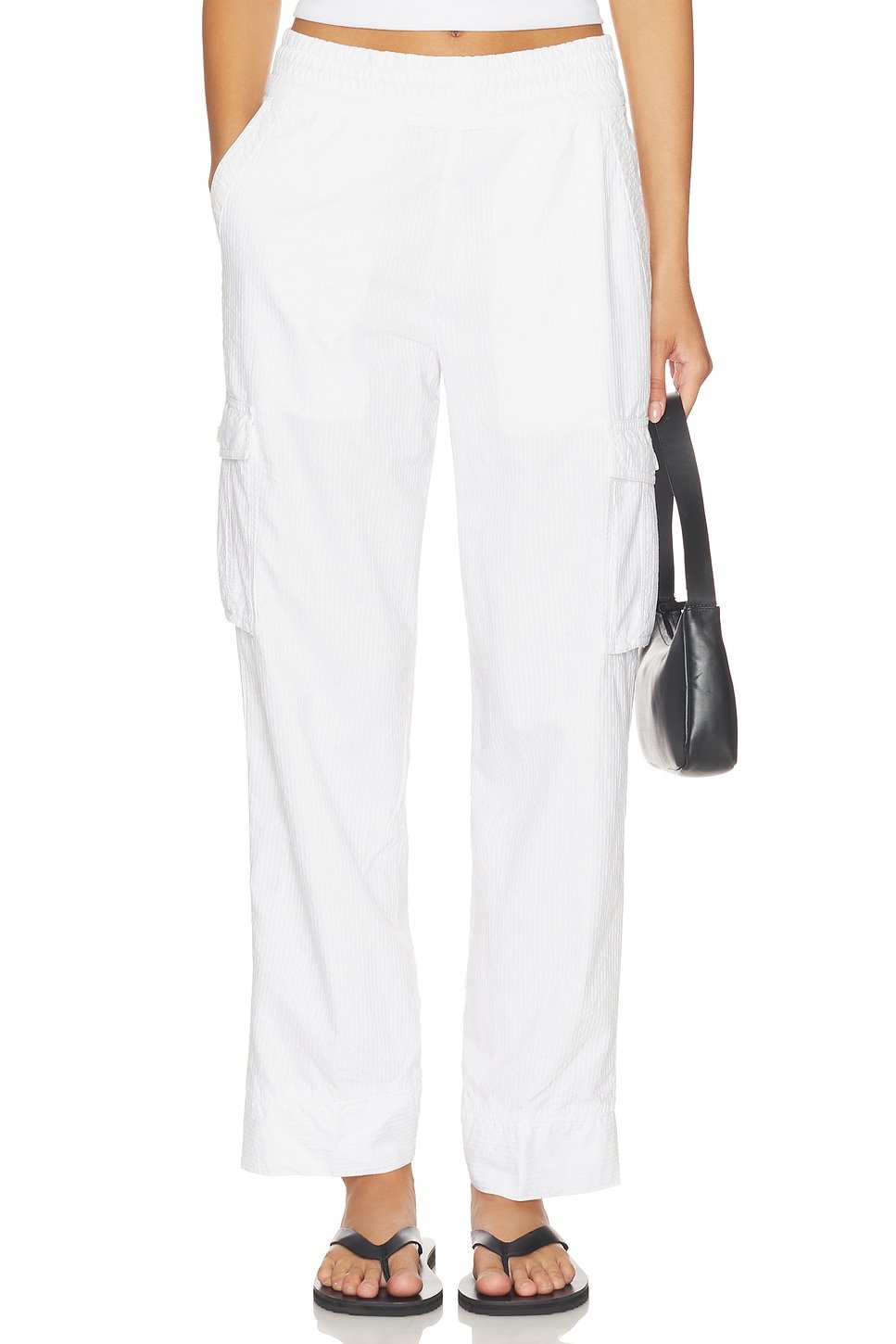 revolve Cotton Lyocel Seersucker Stripe Pant - 1