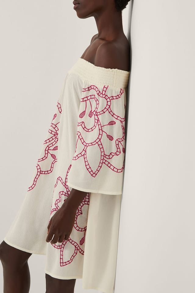 Monsoon Monsoon Women's Julie Embroidered Bardot Mini Dress White - 3