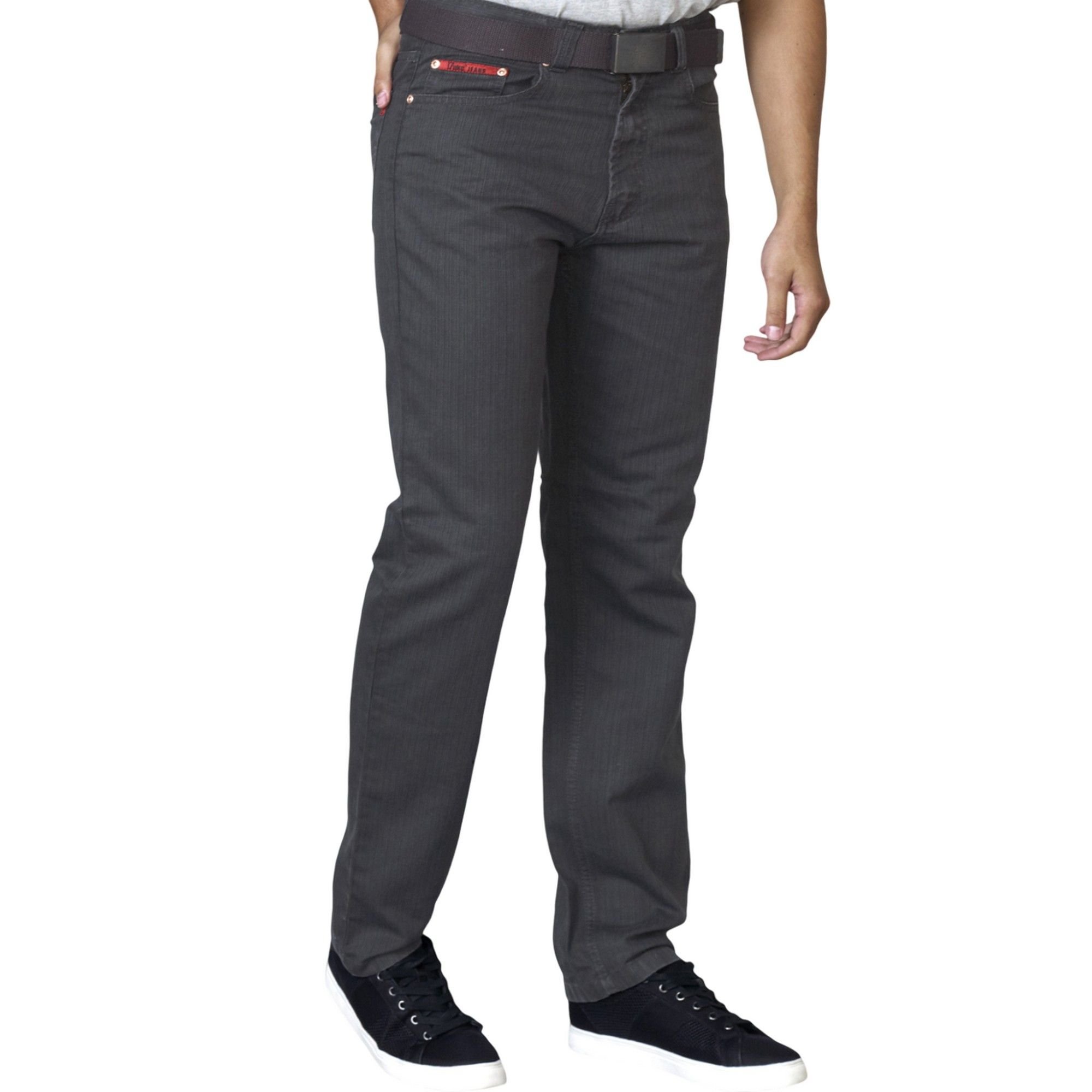 Duke Clothing Duke Clothing Men's D555 London Canary Bedford Cord Kingsize Trousers in Charcoal - 3