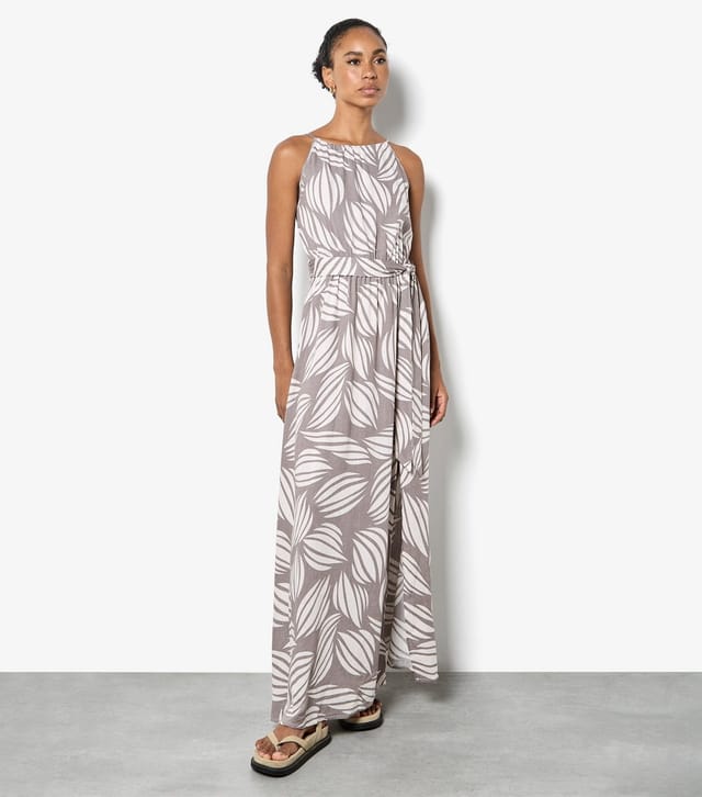 Apricot Women's Stone Oversized Shell Print Maxi Dress Apricot New Look - 2