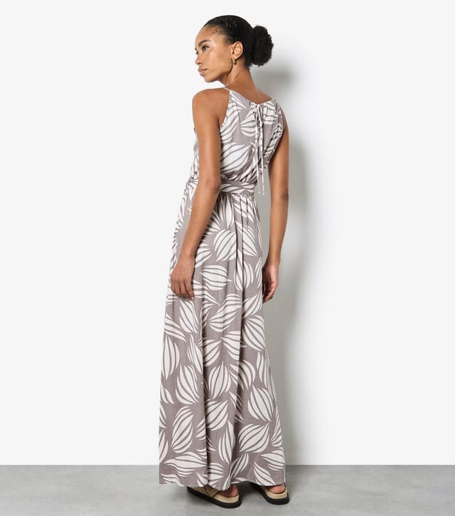 Apricot Women's Stone Oversized Shell Print Maxi Dress Apricot New Look - 3