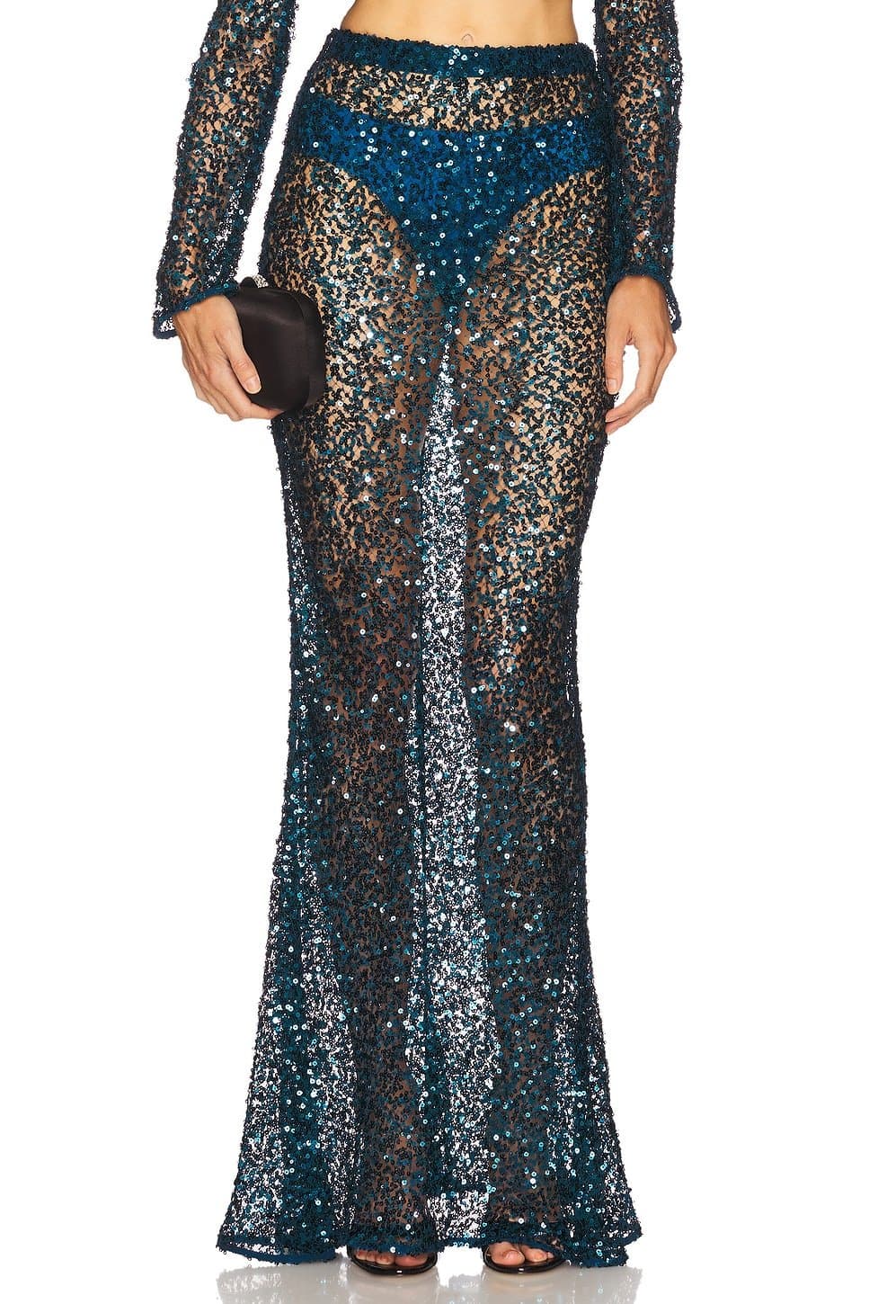 revolve Net Paillette Maxi Skirt