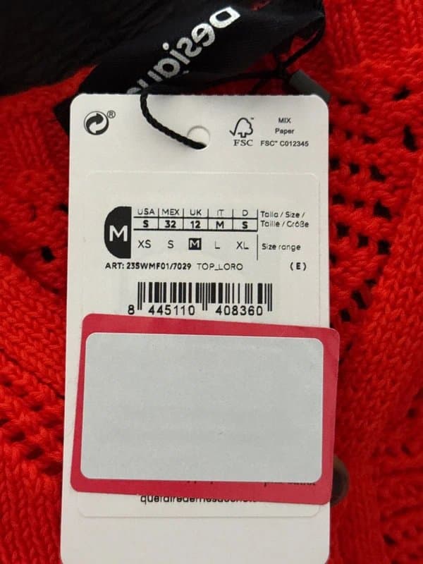 Desigual Desigual crochet fringed top