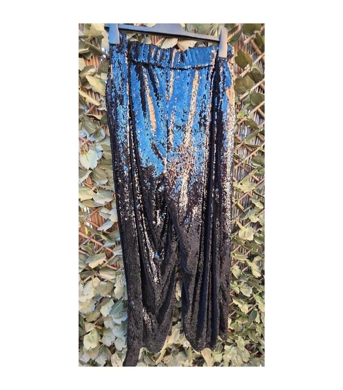 River Island Brand new with tags Black Sequin Party Festive Christmas Trousers Plus size 20