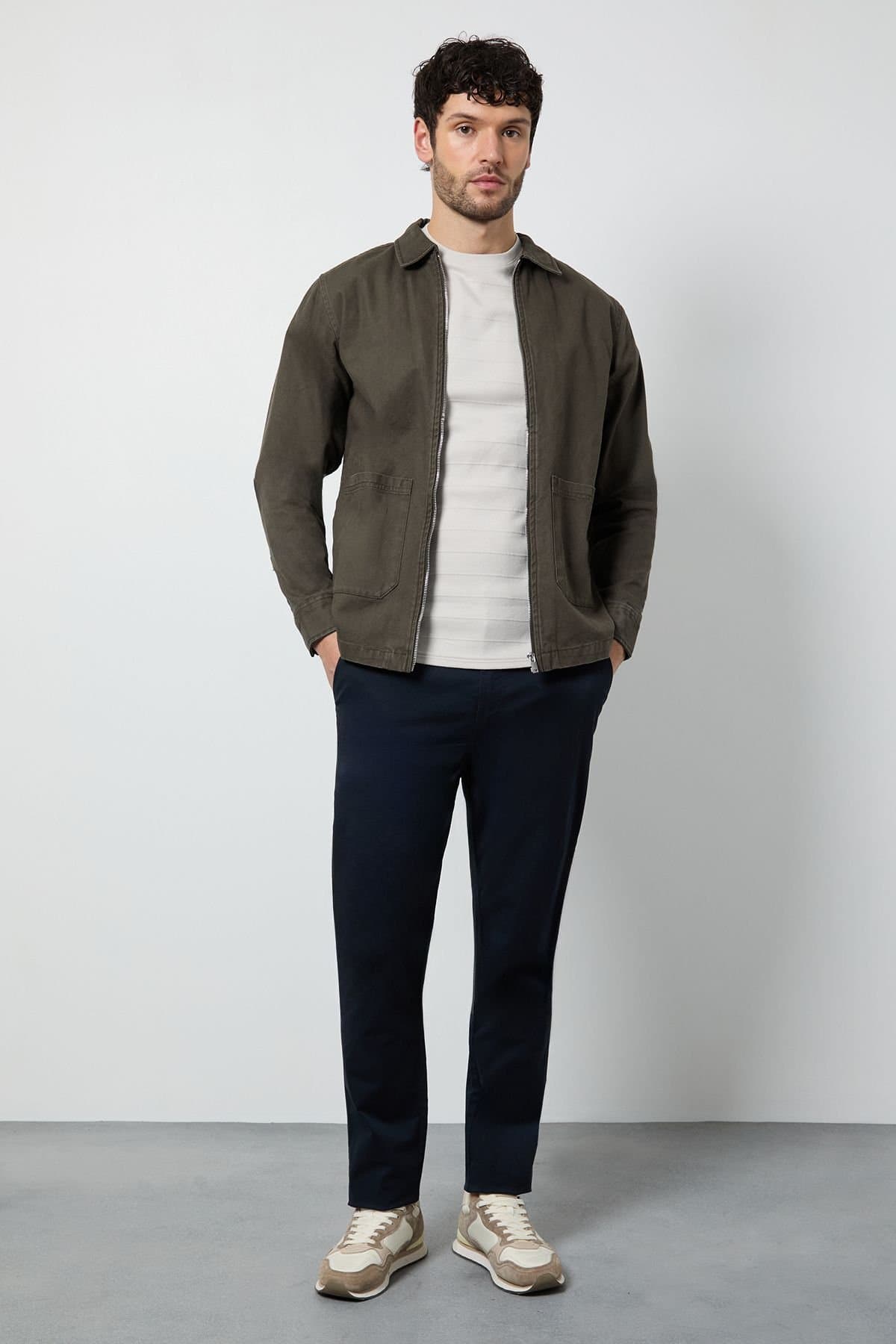 Burton Burton Navy Skinny Fit Chino Trousers for Men