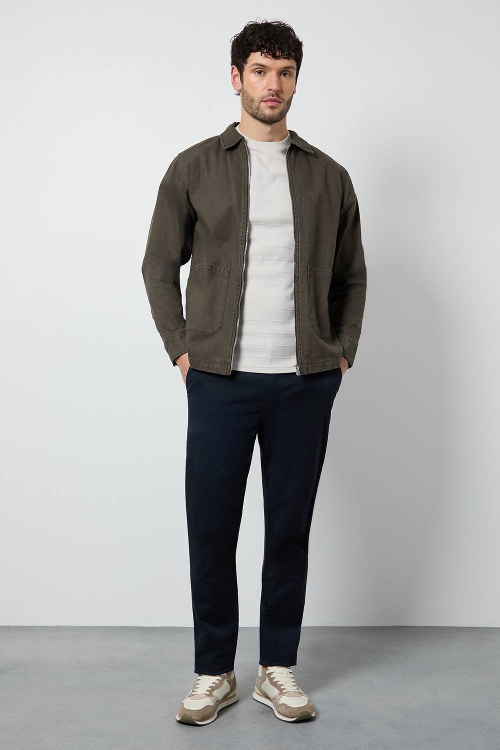 Burton Burton Men's Navy Skinny Fit Chino Trousers - 2