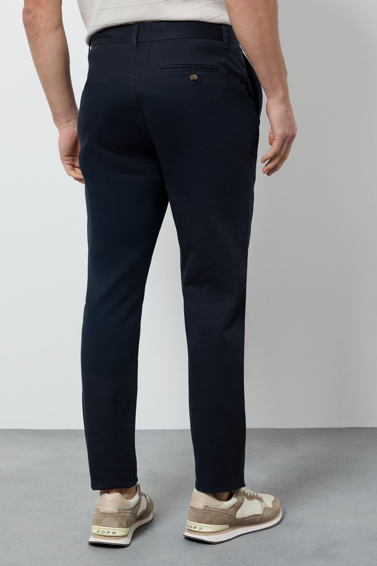 Burton Burton Men's Navy Skinny Fit Chino Trousers - 3