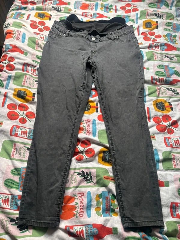 ASOS Asos black denim maternity jeans uk 16/32 - 1