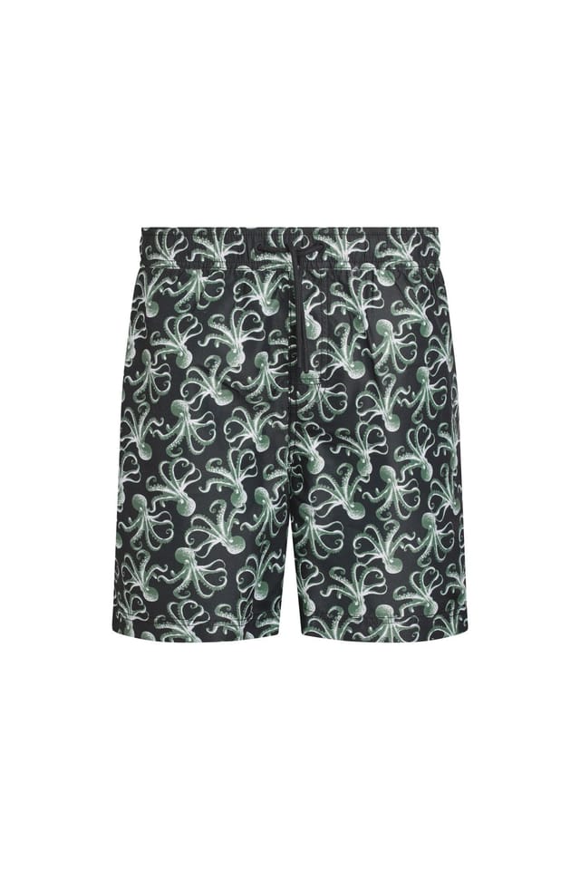 Weird Fish Weird Fish Men's Orcha Printed Swim Shorts in Jet Black - 2