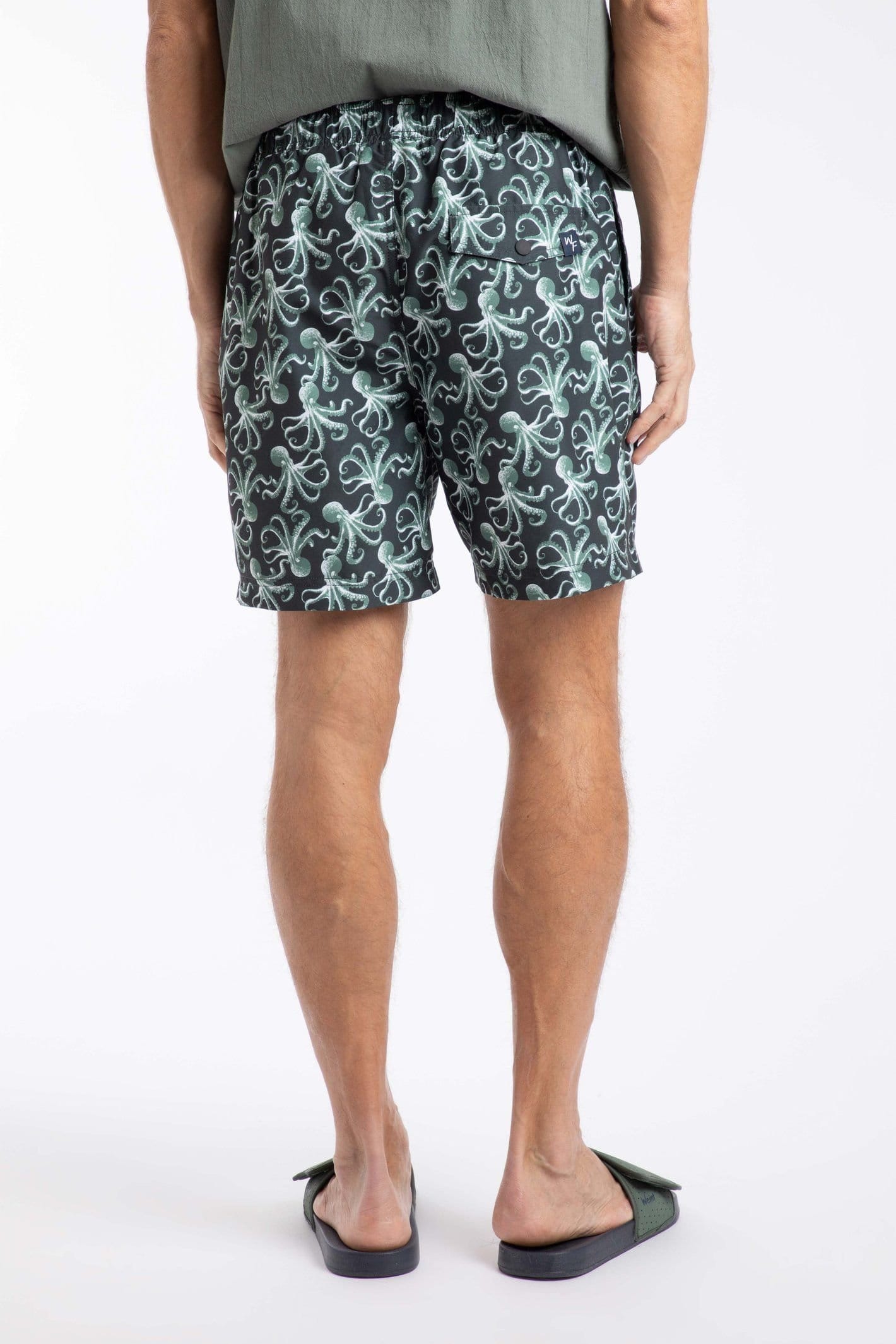 Weird Fish Weird Fish Men's Orcha Printed Swim Shorts in Jet Black - 4