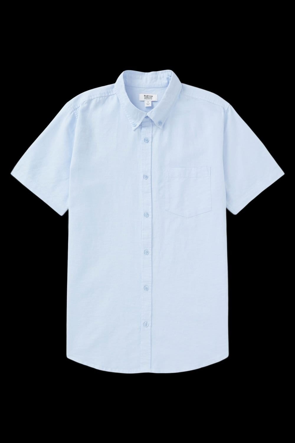 Burton Burton Men's Light Blue Short Sleeve Oxford Shirt - 4