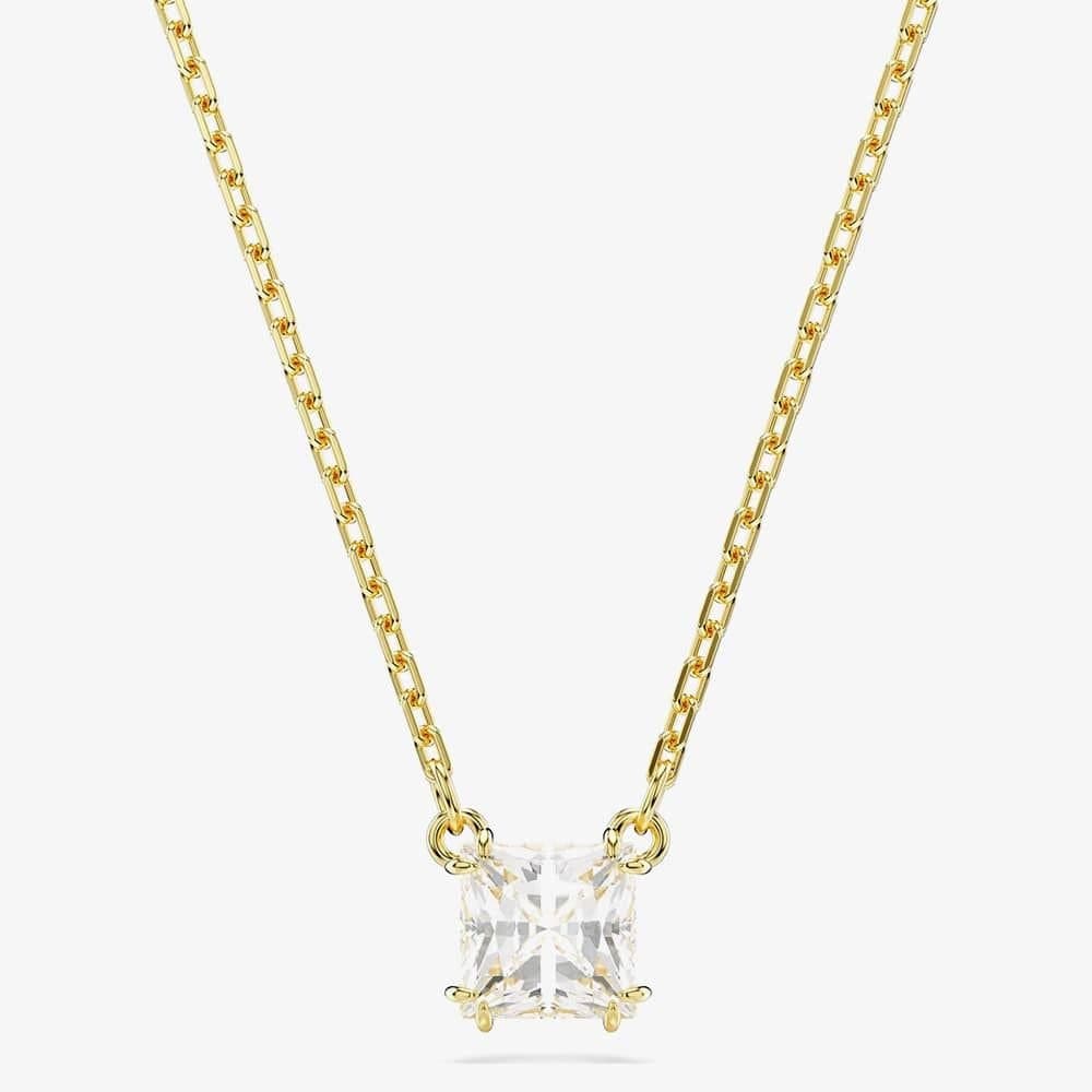 Swarovski Swarovski Gold Tone Plated White Square Necklace