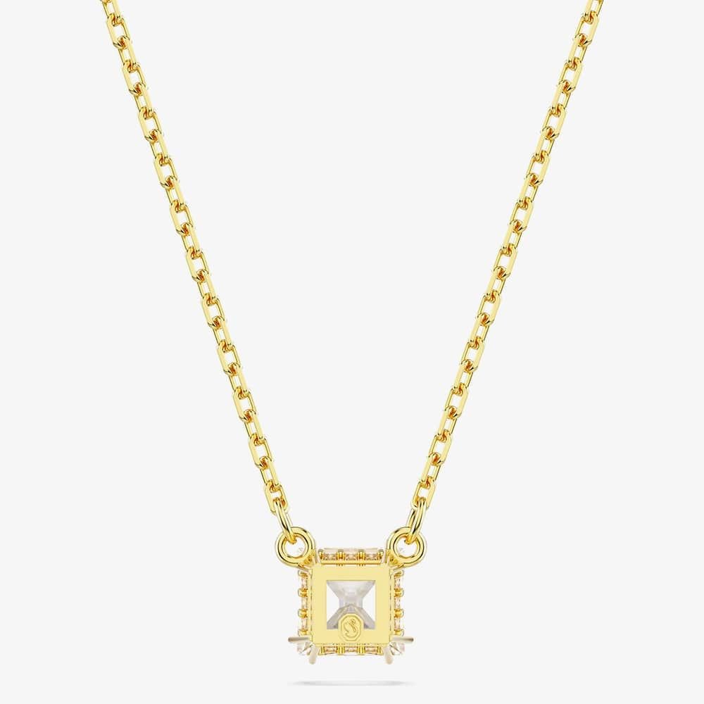Swarovski Swarovski Women's Stilla Gold Tone Plated White Square Necklace 5693153 - 4