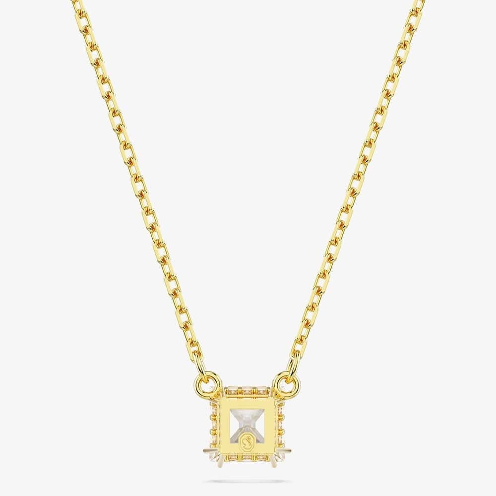 Swarovski Swarovski Women's Stilla Gold Tone Plated White Square Necklace 5693153 - 4