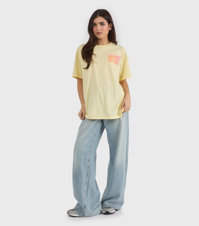 Skinnydip Women's Bright Yellow Sweet Escape T-Shirt Skinnydip New Look - 2