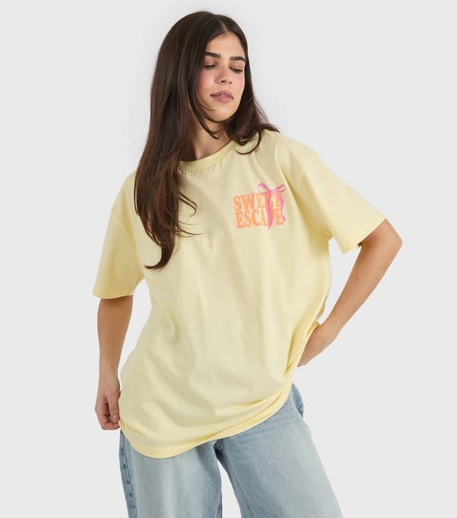 Skinnydip Women's Bright Yellow Sweet Escape T-Shirt Skinnydip New Look - 3