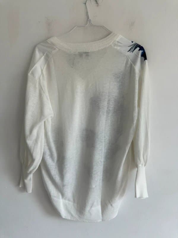 Ted Baker Ted baker lightweight jumper top v neck floral satin knit Ted 1 UK 8 £120