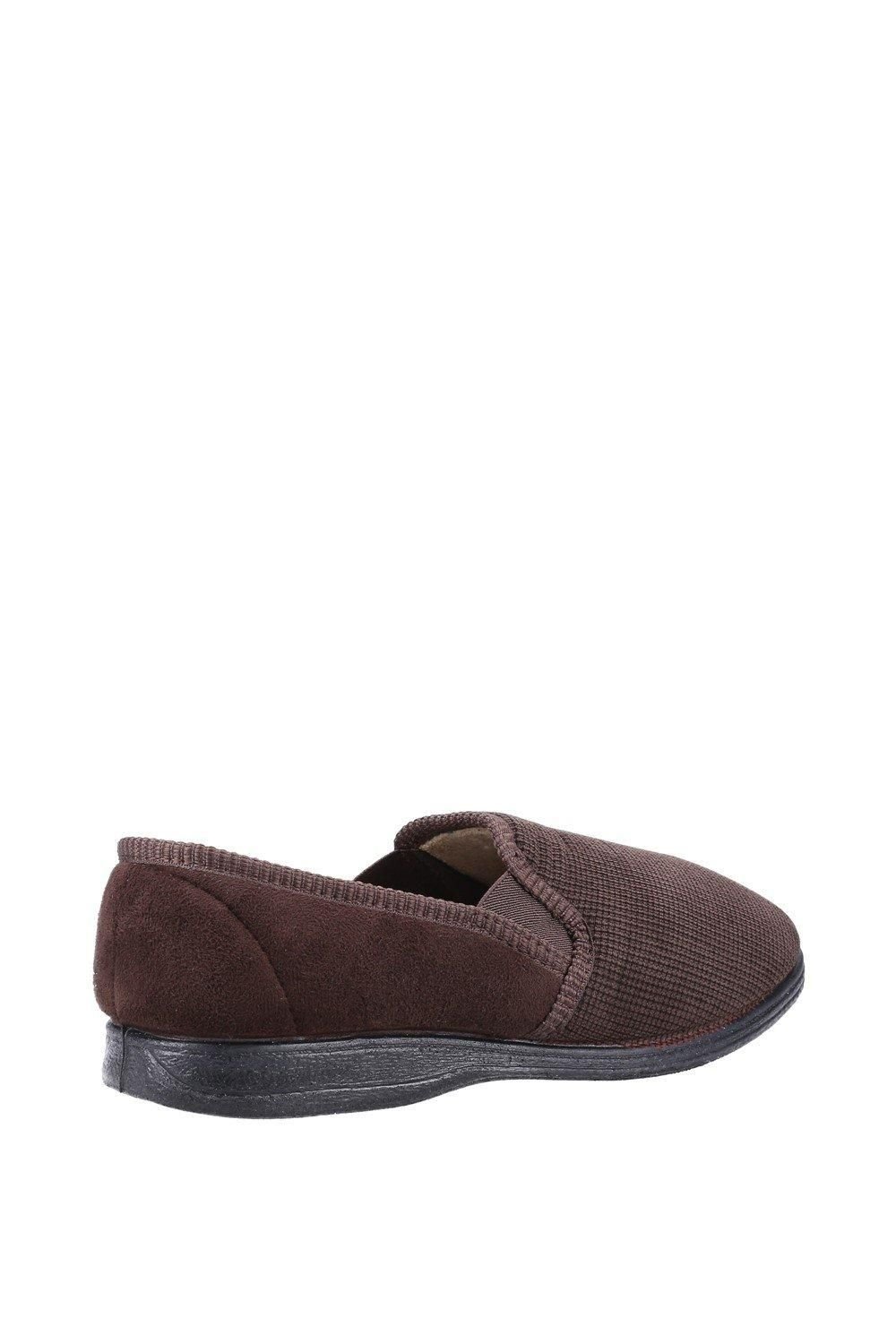 Fleet & Foster Fleet & Foster Men's Tim Twin Gusset Slipper in Brown - 3