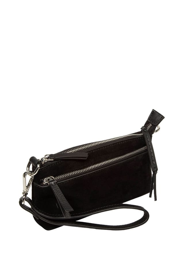 Cultured London Cultured London Women's 'Rosalia' Suede & Leather Evening & Clutch Bag in Black - 3