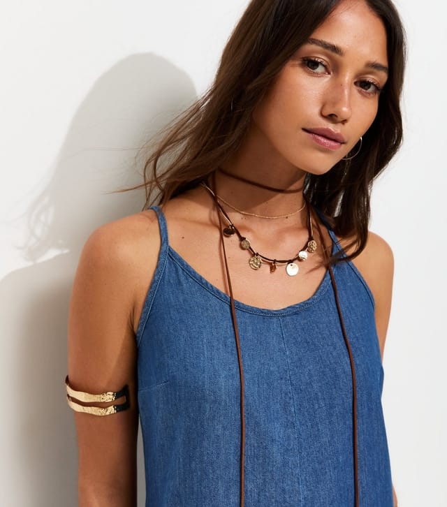 New Look Women's Blue Denim Midaxi Dress New Look - 3