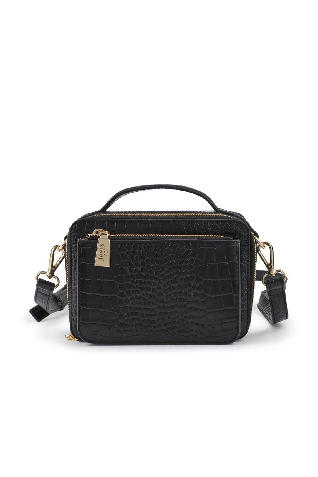 Jones Bootmaker Jones Bootmaker Women's Waldorf Leather Zip-Up Handbag in Black