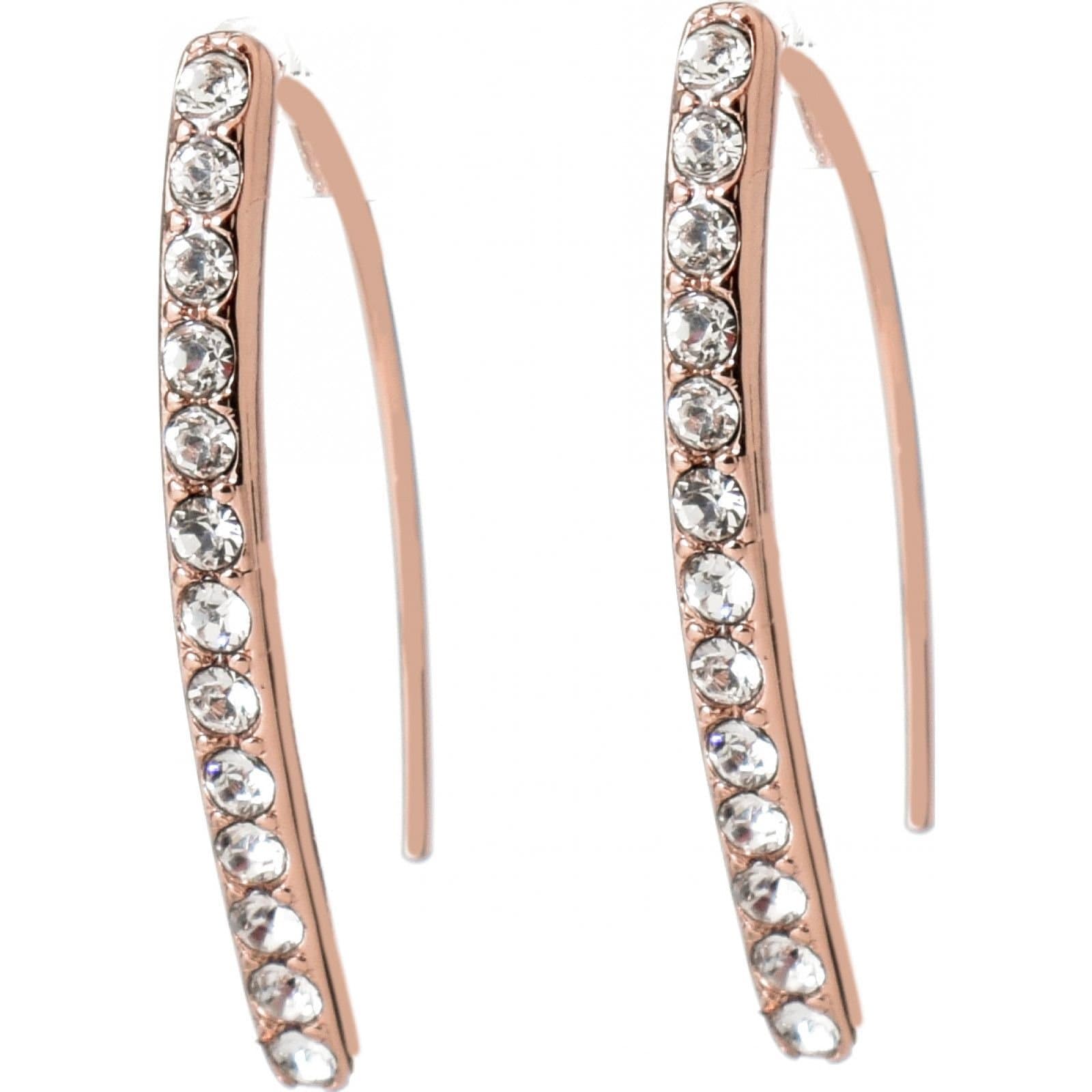 Adore Adore Rose Gold Crystal Hoop Earrings