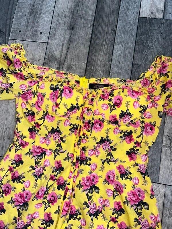 MissPap Yellow floral playsuit