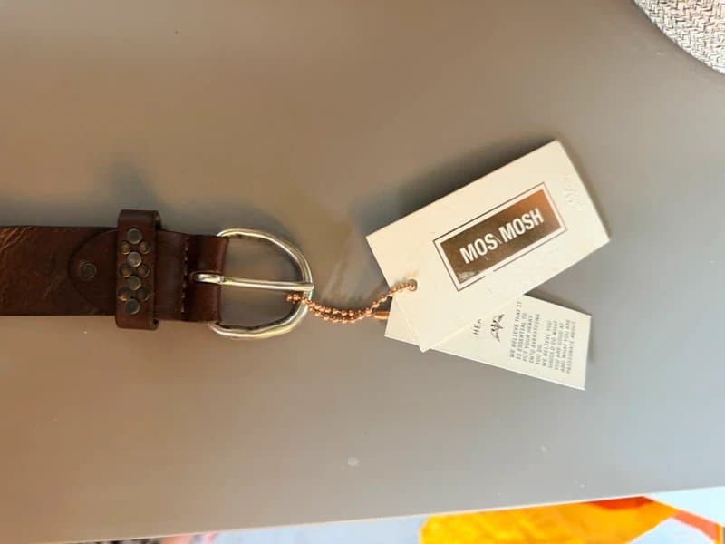 Mos Mosh Mos Mosh Genuine Leather Studded Belt Brown Western Festival Country Boho 95cm 37.5” BNWT