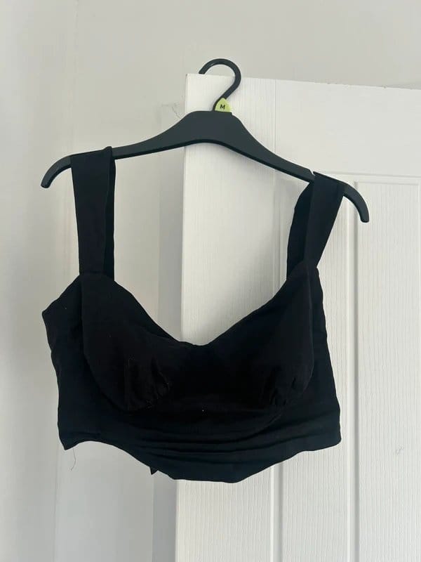 ASOS Luxe Black Corset Crop Top