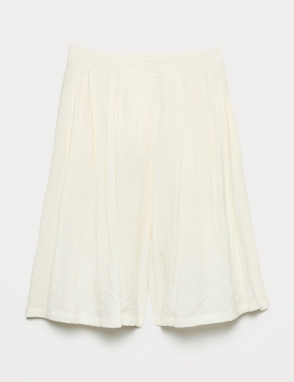 Marks & Spencer M&S Pleated Longline Shorts Ecru - 2