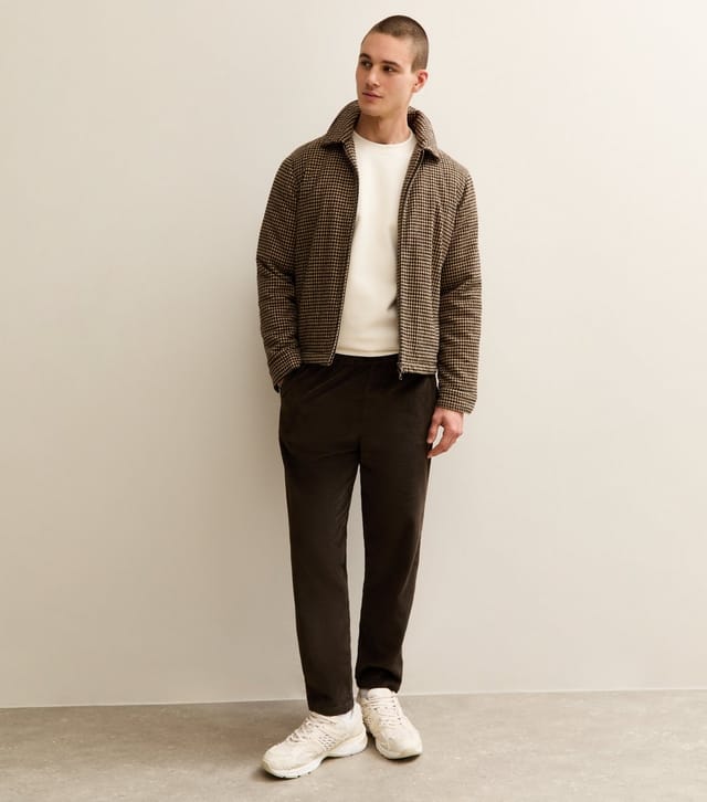 New Look Men's Brown Relaxed Pull On Drawstring Waist Corduroy Trousers New Look - 3