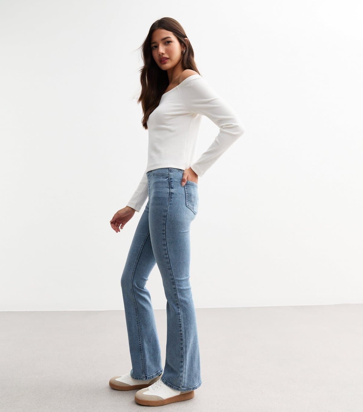 New Look Women's Light Blue Pull On Bootcut Jeggings New Look