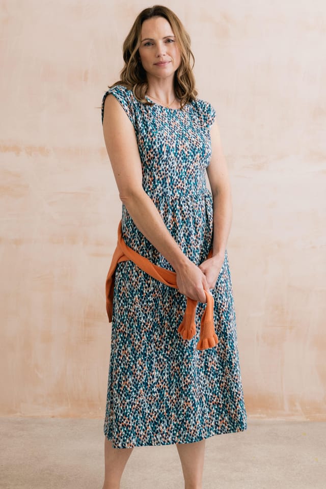 Lily & Me Lily & Me Women's Sway Cotton Jersey T-Shirt Dress in Teal - 2