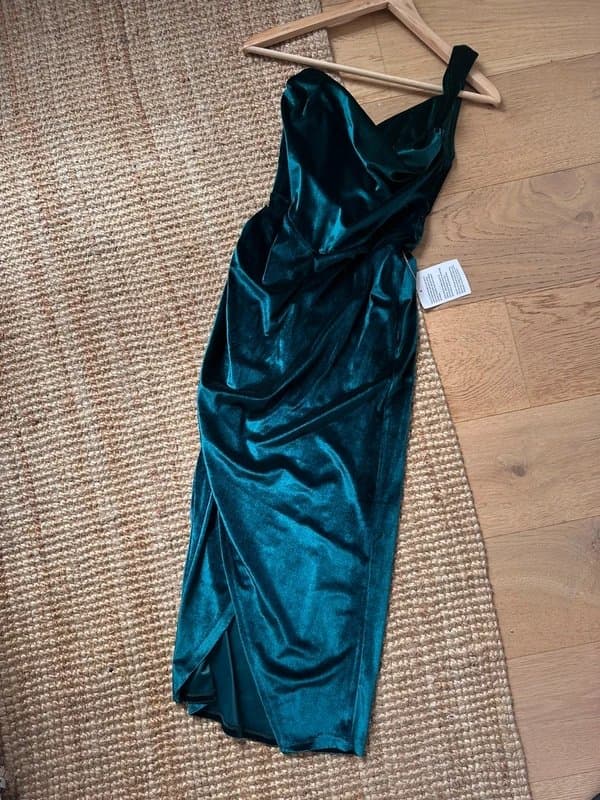 ASOS ASOS Velvet Off Shoulder Evening Dress
