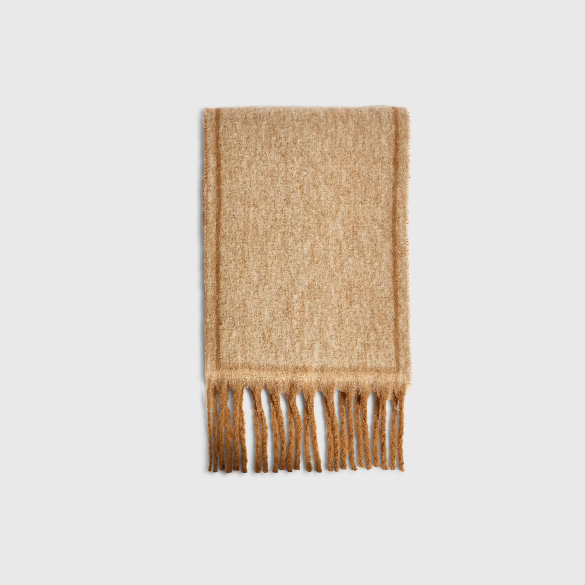 River Island River Island Womens Cream Fluffy Knit Tassel Scarf