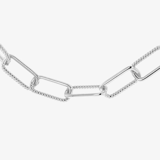 T.H.Baker T.H.Baker Women's Sterling Silver 18 Inch Half Twist Paperlink Chain 8.16.0284 - 2