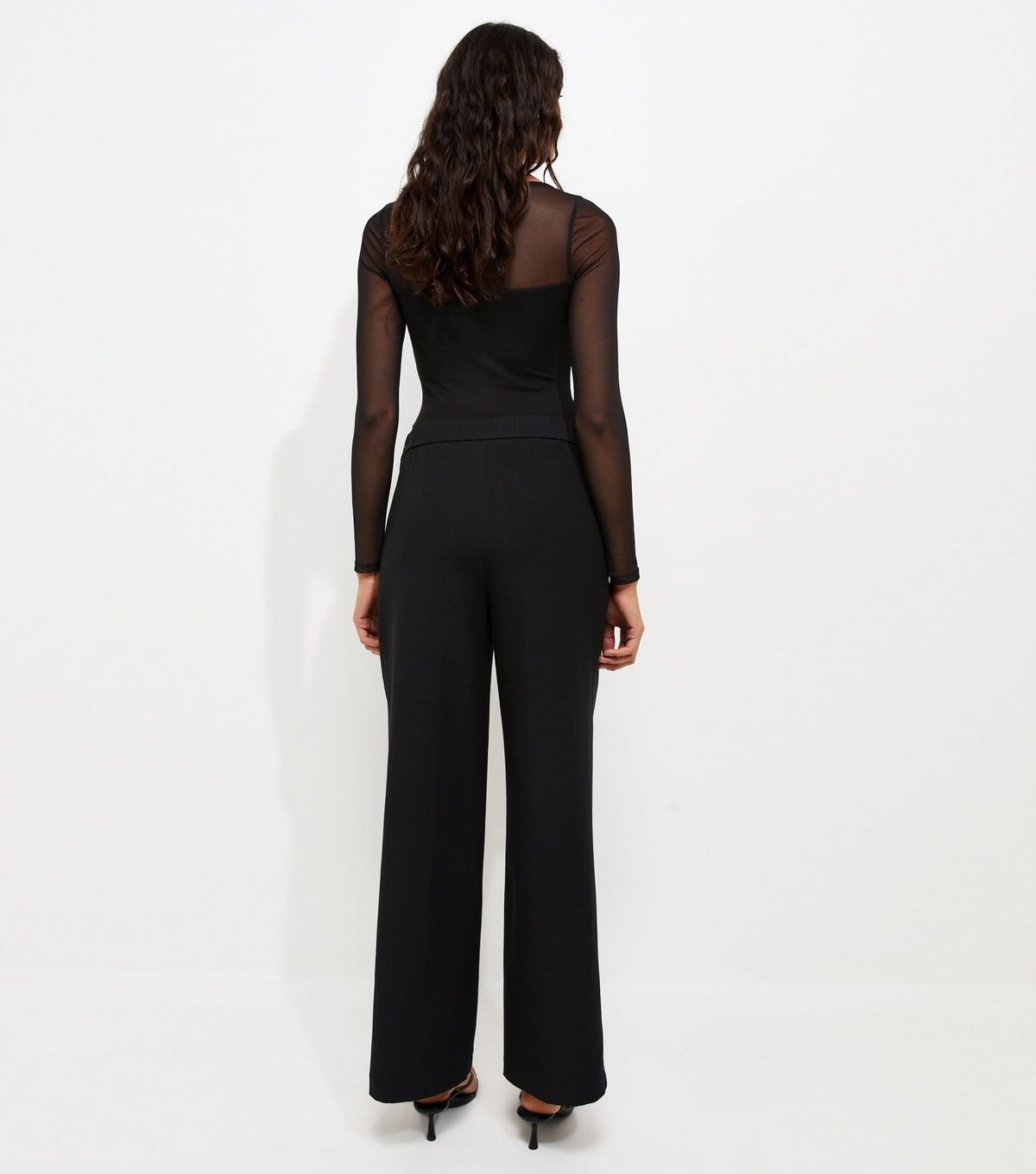 New Look Women's Black Tailored Front Crease Wide Leg Trousers New Look - 4