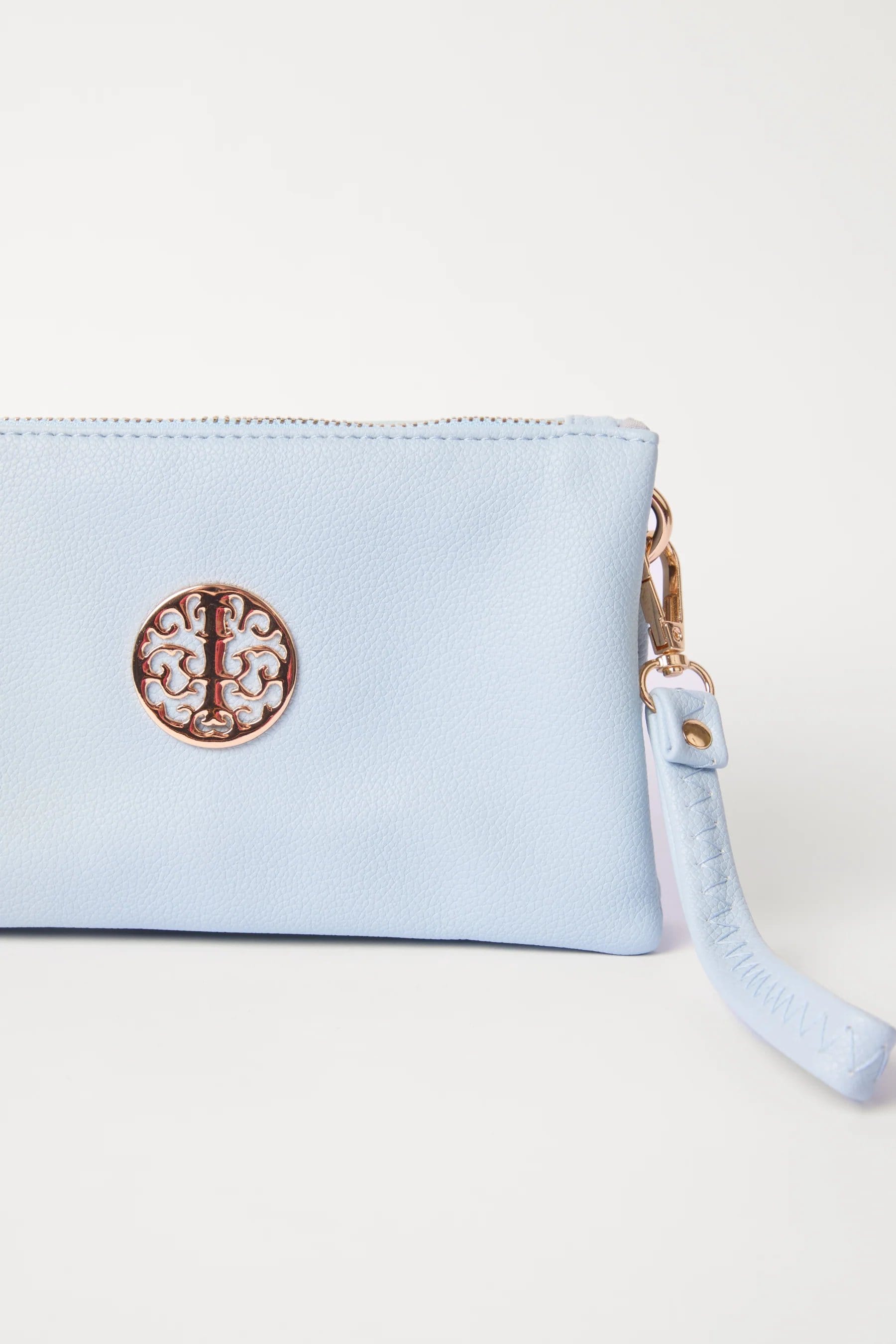 Blue Vanilla Detailed Zip Up Purse With Detachable Strap - 4