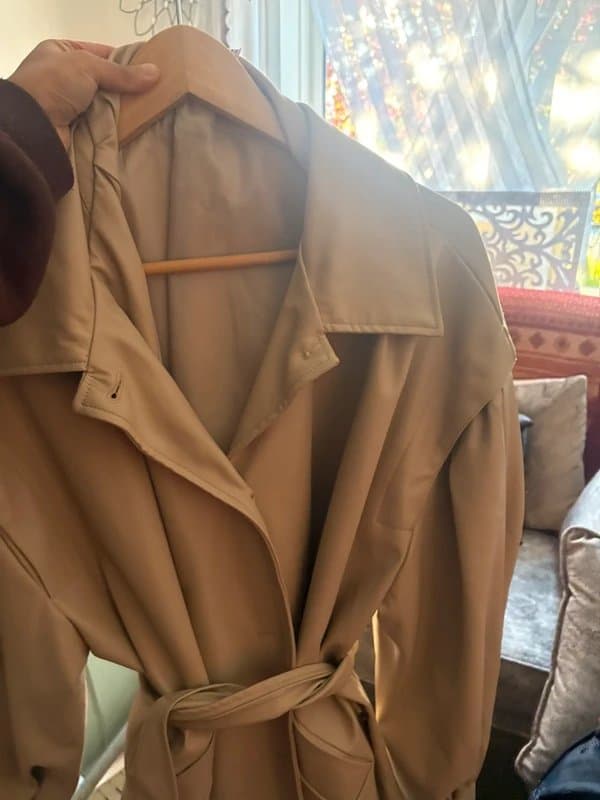 ASOS Design Beige balloon sleeve belted jacket ASOS design