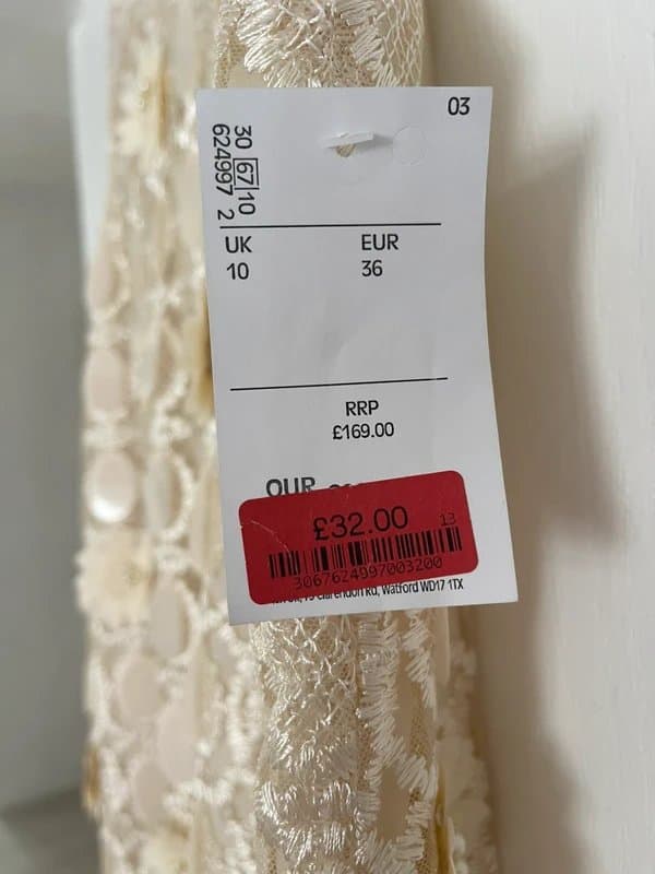 Never Fully Dressed Never fully dressed embellished cream dress. BNWT. Size 10